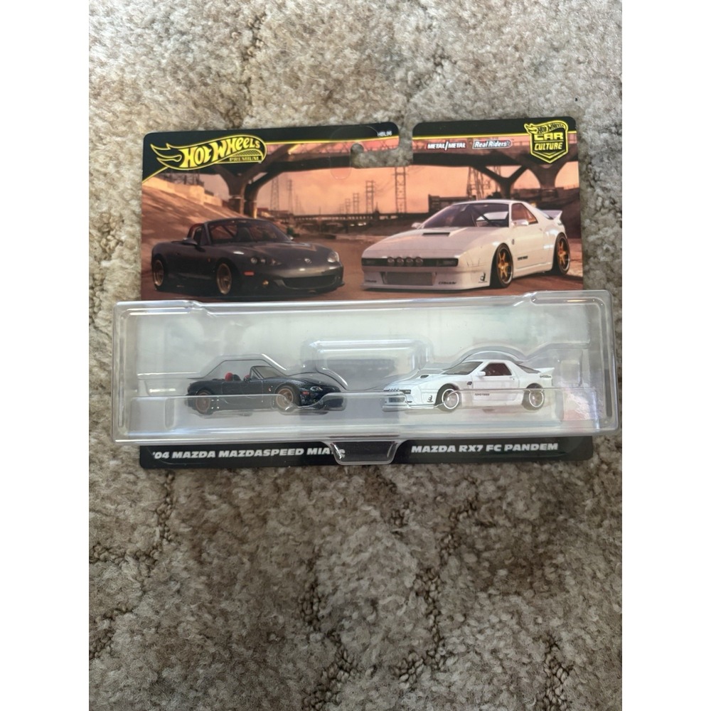 Hot Wheels Premium Car Culture 2 Pack 04 Mazda Mazdaspeed Miata RX7 Pandem JDM